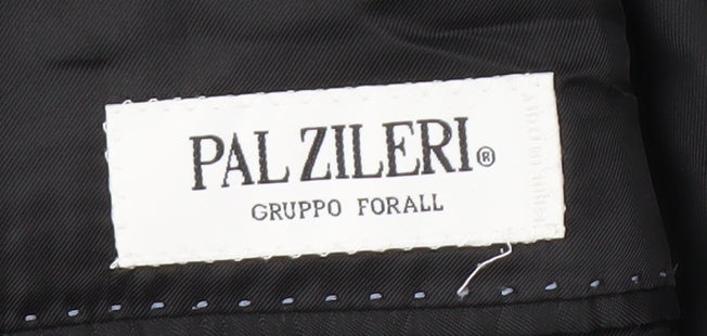 Pal Zileri Men's Black Striped Wool Blazer Size UK 42R