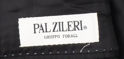 Pal Zileri Men's Black Striped Wool Blazer Size UK 42R