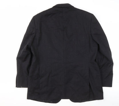 Mens UK Size 42 DAKS Regular Black Suit Jacket