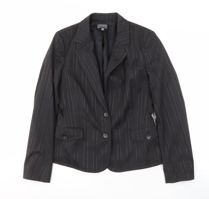 Mexx Women's Black Pinstripe Blazer UK Size 10