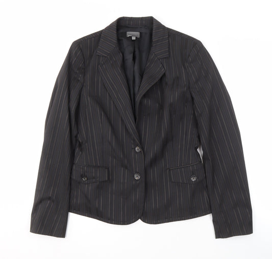 Mexx Women's Black Pinstripe Blazer UK Size 10