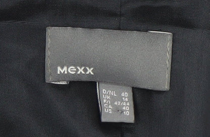 Mexx Women's Black Pinstripe Blazer UK Size 10