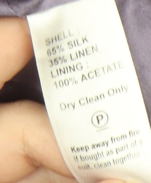 Monsoon Women’s Purple Silk Linen Blazer UK 14