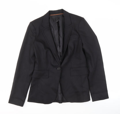 Banana Republic Women's Black Wool Blend Blazer Jacket Size 8