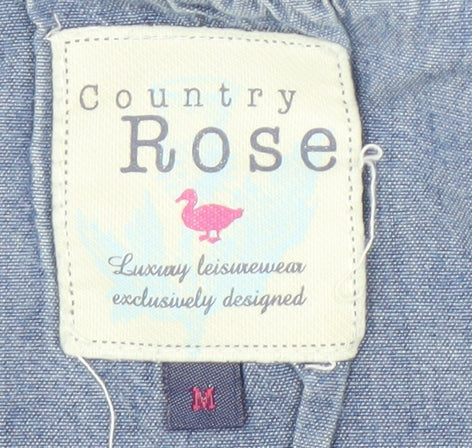 Womens UK Size M Country Rose Multicoloured Basic T-Shirt