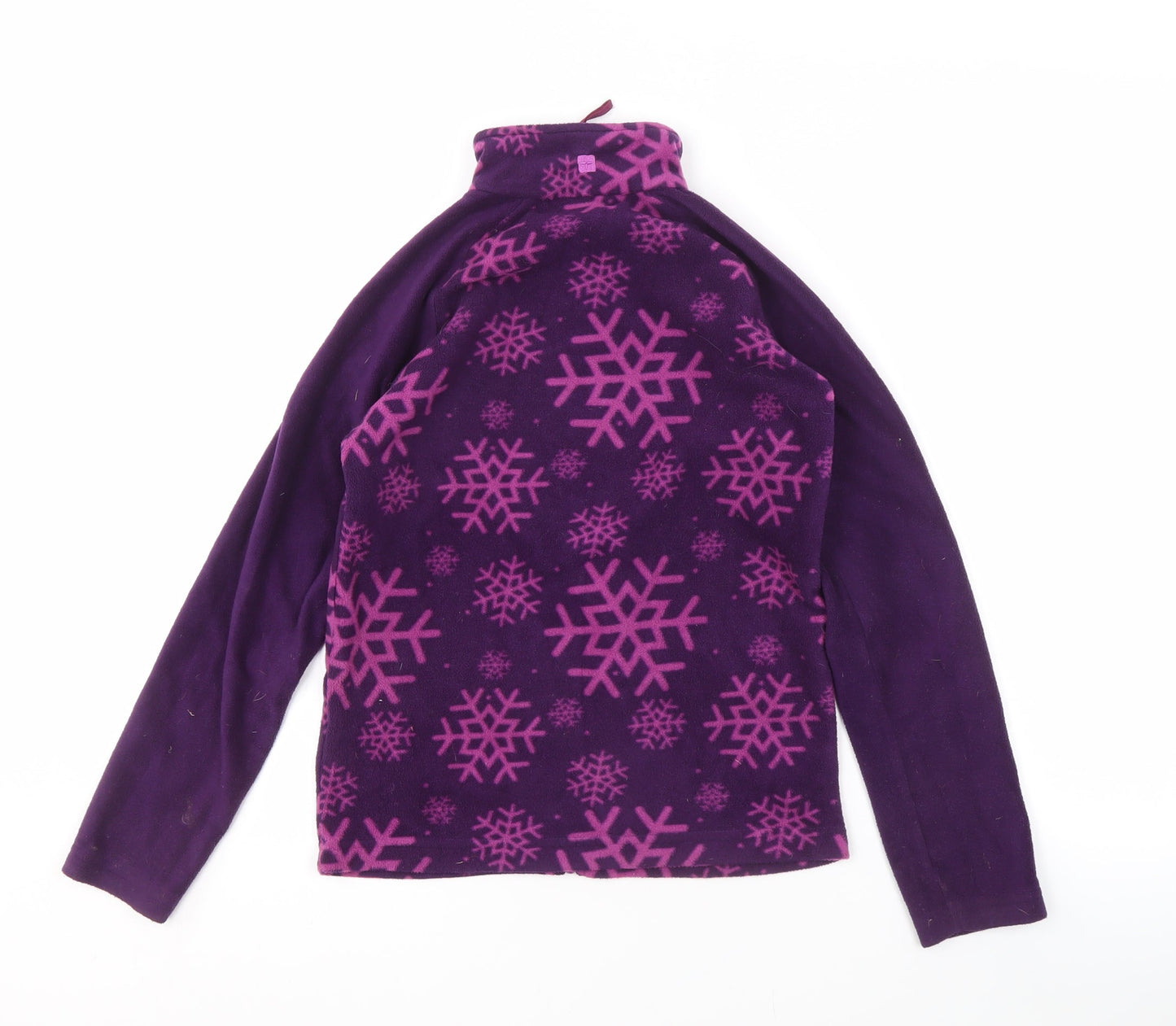 Mountain Warehouse Girls Purple Snowflake Fleece Jacket Size 9-10