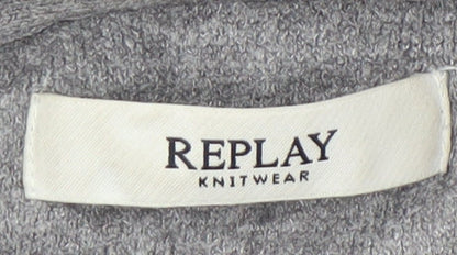 Replay Women's Grey Pullover Hoodie Size S
