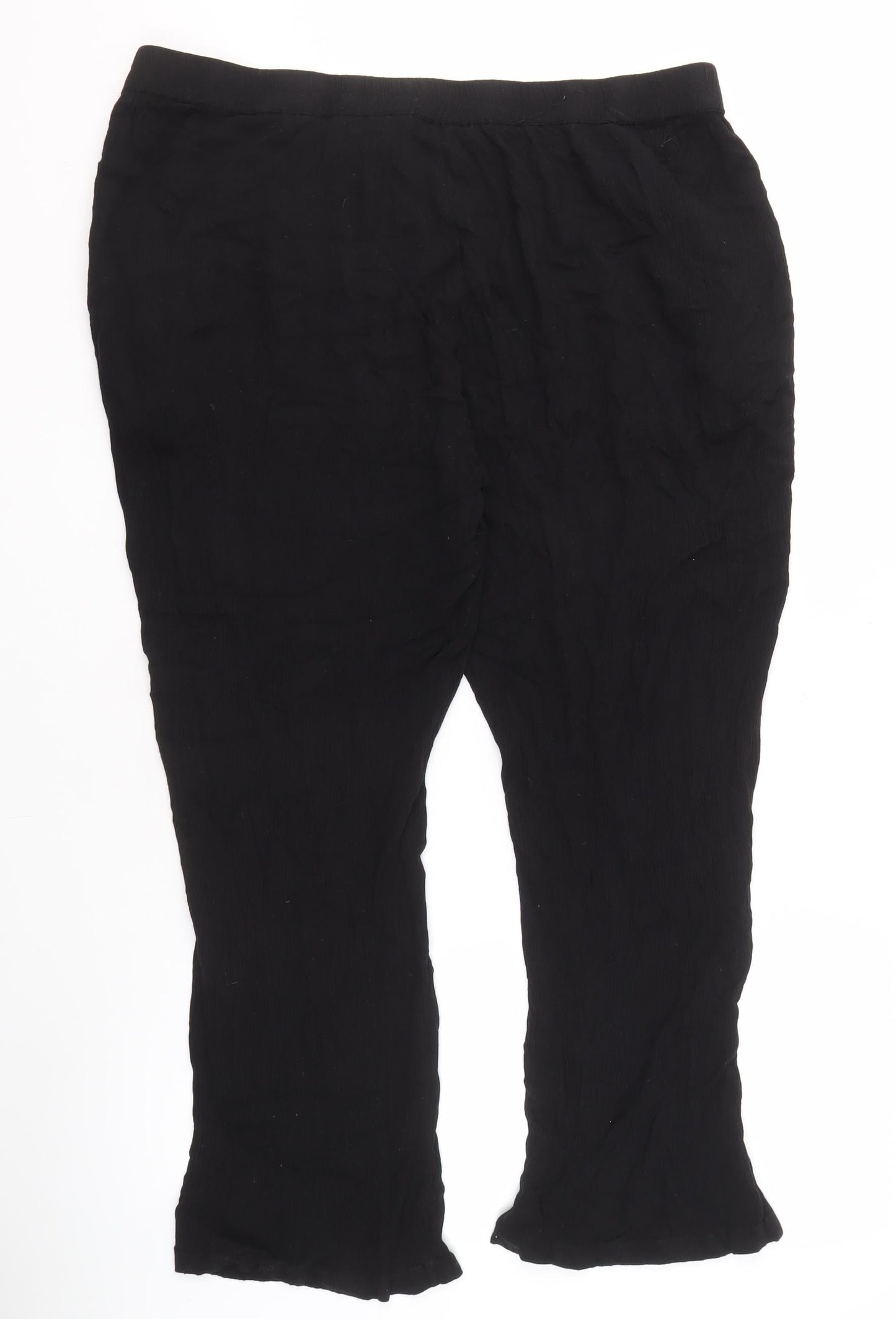 Womens UK Size 16 Cotton Traders   Black Trousers