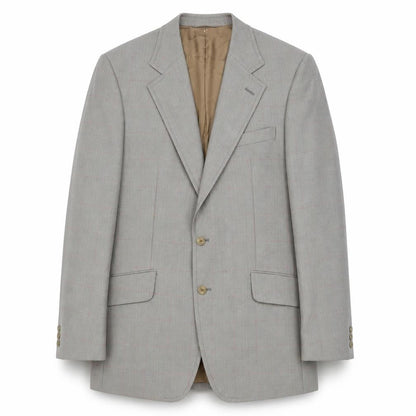 COES Men's Grey Check Blazer 42 Long Notch Lapel