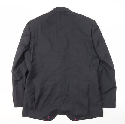 Alexandre Men's Grey Wool Blazer, Size 44 Regular Fit