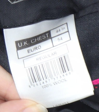 Alexandre Men's Grey Wool Blazer, Size 44 Regular Fit