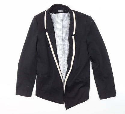 Wallis Women's Black Blazer, Size 12, Lined Notch Lapel