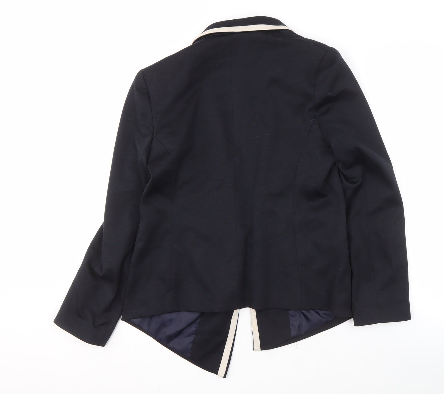 Wallis Women's Black Blazer, Size 12, Lined Notch Lapel