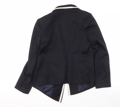 Wallis Women's Black Blazer, Size 12, Lined Notch Lapel