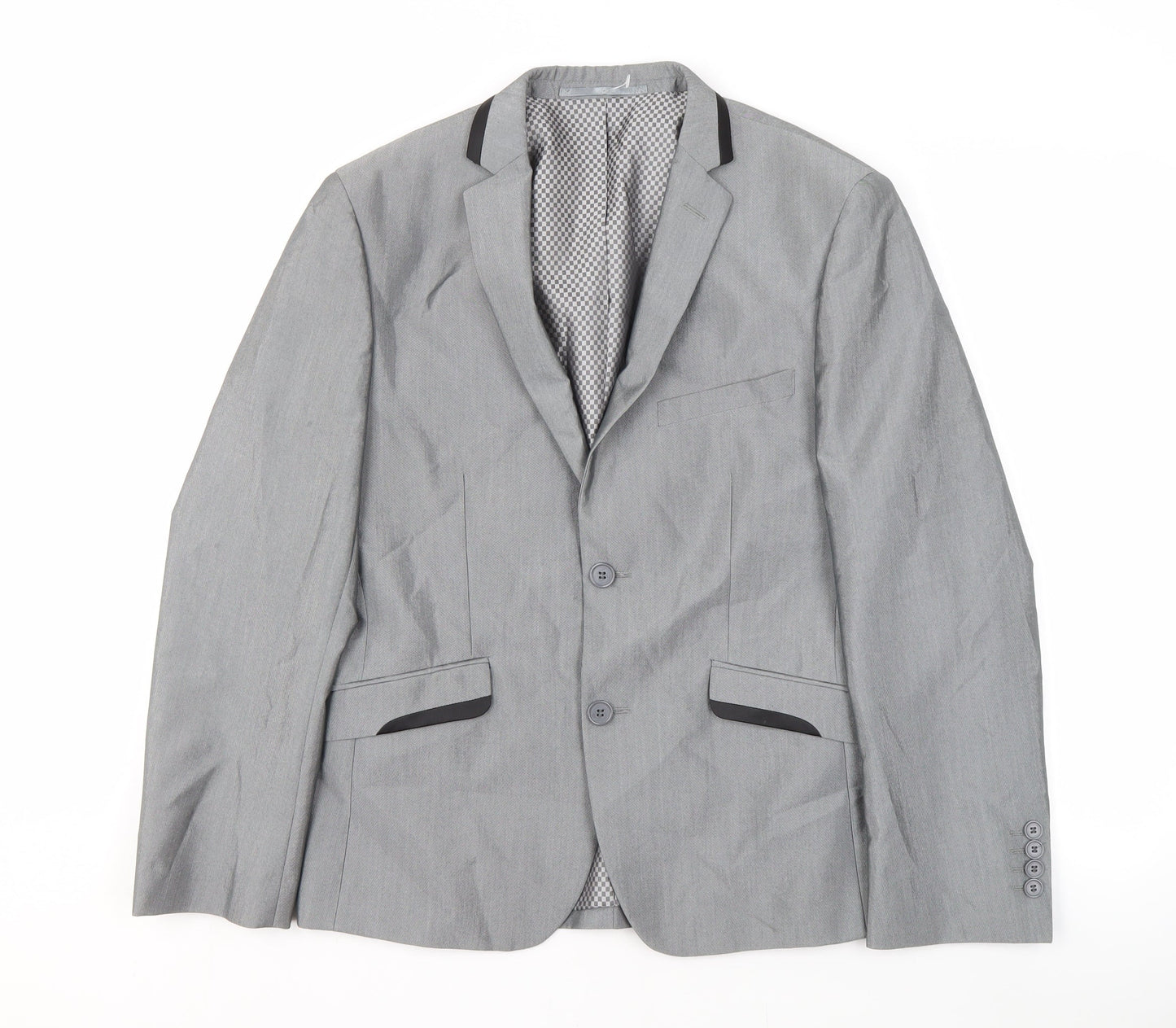 Mens UK Size 38 Lambretta Regular Grey Suit Jacket