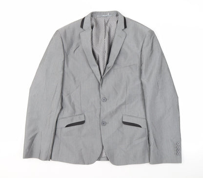Mens UK Size 38 Lambretta Regular Grey Suit Jacket