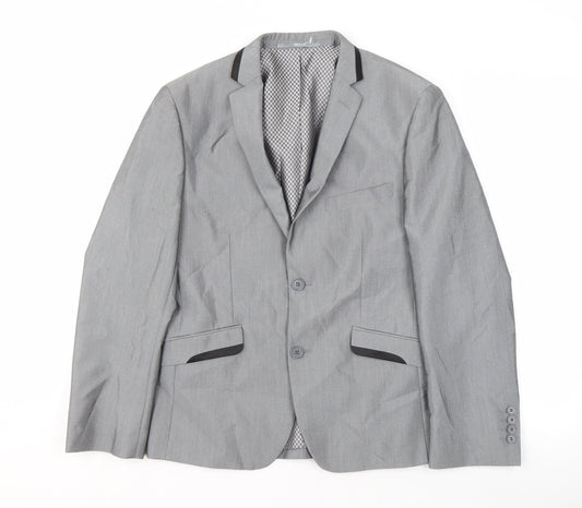 Mens UK Size 38 Lambretta Regular Grey Suit Jacket