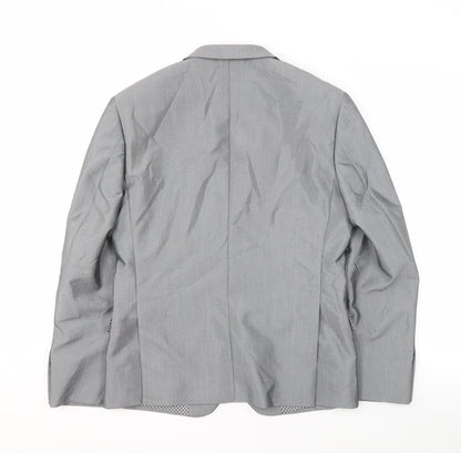 Mens UK Size 38 Lambretta Regular Grey Suit Jacket