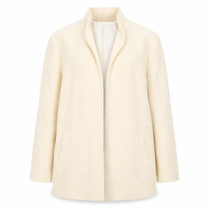 PAIGE Women's Ivory Wool Coat Size 16