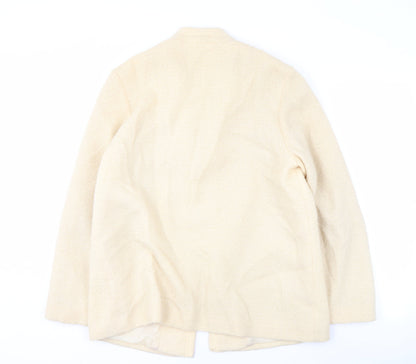 PAIGE Women's Ivory Wool Coat Size 16
