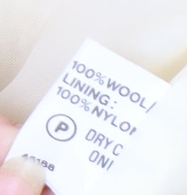 PAIGE Women's Ivory Wool Coat Size 16