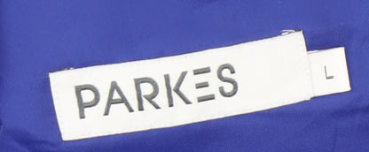 Parkes Men's Navy Striped Blazer, L, Long Formal Jacket
