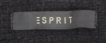 Esprit Women's Black Jacket Size 8, Tweed Zip