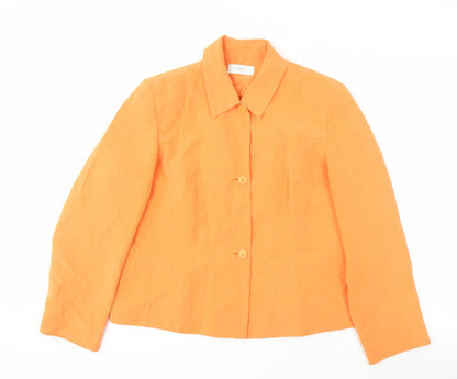 Wallis Women's Orange Suit Jacket Size 14 Petites