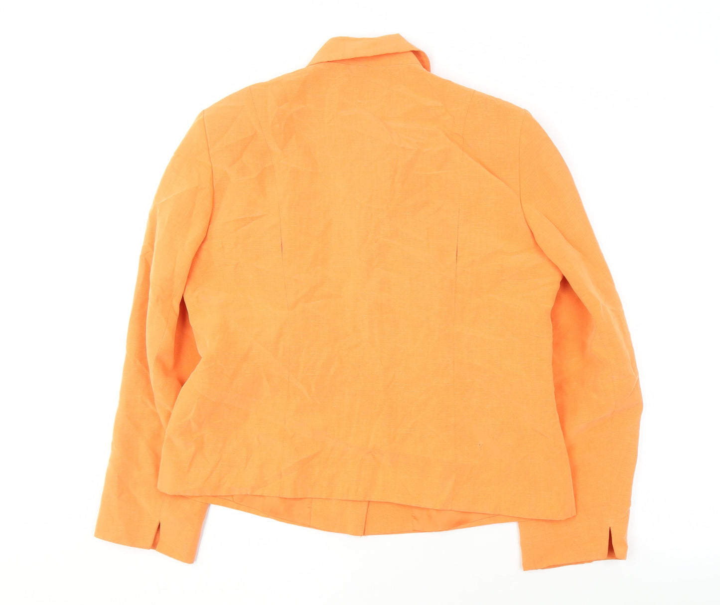 Wallis Women's Orange Suit Jacket Size 14 Petites