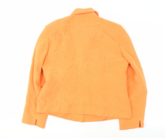 Wallis Women's Orange Suit Jacket Size 14 Petites