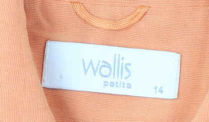 Wallis Women's Orange Suit Jacket Size 14 Petites