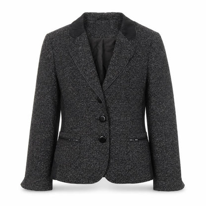 Marcona Women's Black Blazer Size 12, Three-Button, Notch Lapel