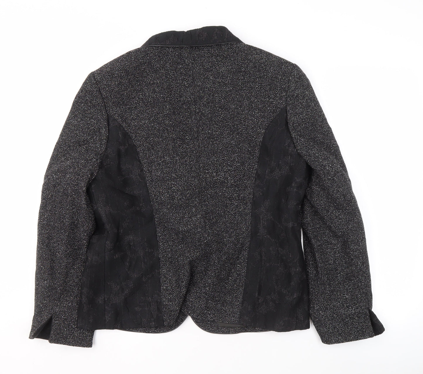 Marcona Women's Black Blazer Size 12, Three-Button, Notch Lapel