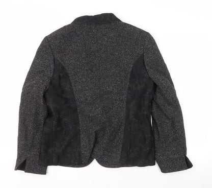 Marcona Women's Black Blazer Size 12, Three-Button, Notch Lapel