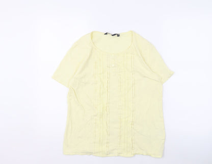 ISLE Essentials Women's Yellow Blouse, Size 14, Cotton