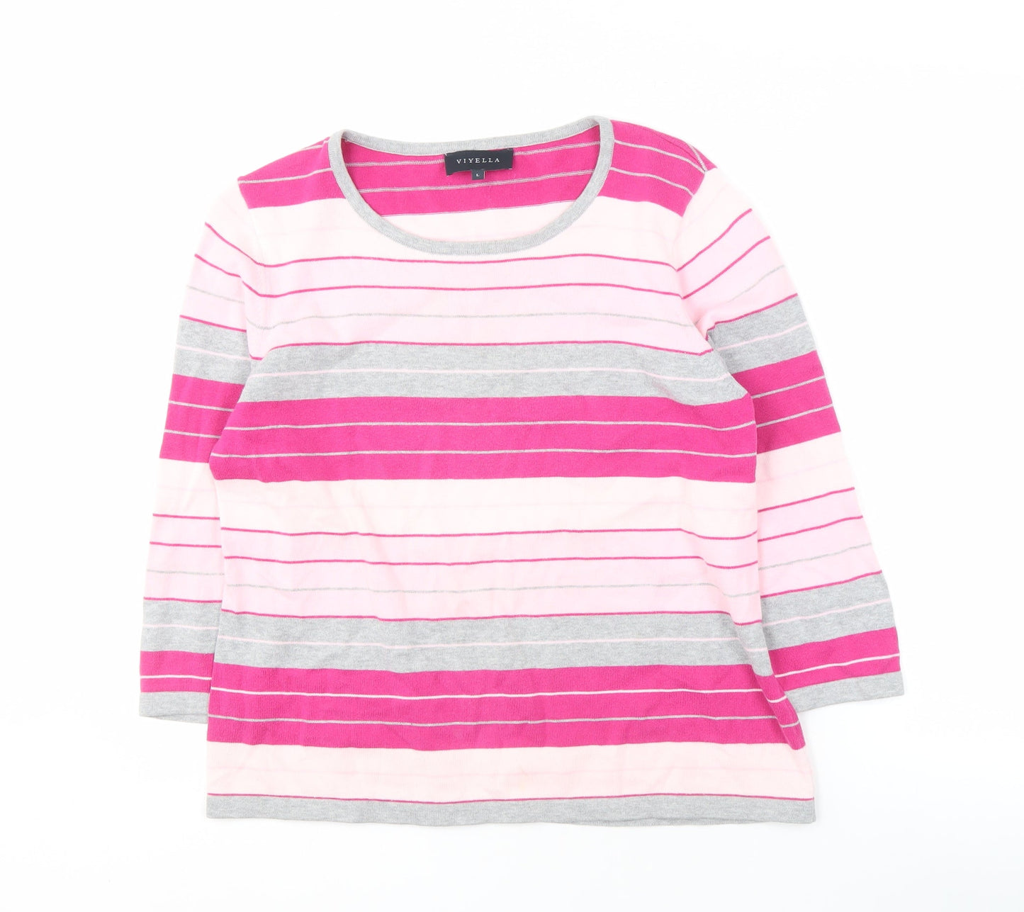 Womens UK Size L Viyella Multicoloured Pullover Jumper