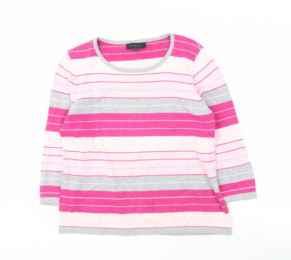 Womens UK Size L Viyella Multicoloured Pullover Jumper