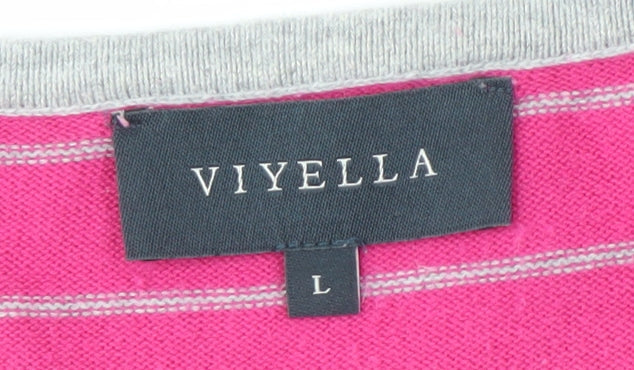 Womens UK Size L Viyella Multicoloured Pullover Jumper