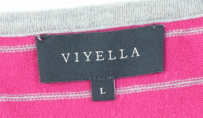 Womens UK Size L Viyella Multicoloured Pullover Jumper