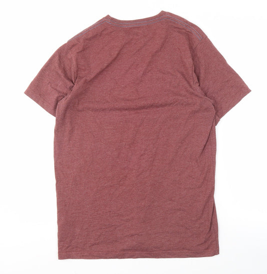 Weird Fish Men's Red Graphic Print T-Shirt - Small