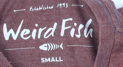 Weird Fish Men's Red Graphic Print T-Shirt - Small
