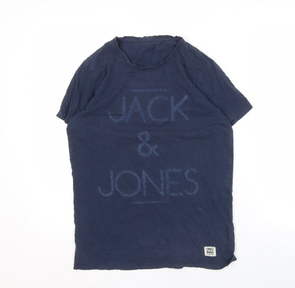 Mens UK Size M JACK & JONES Blue  T-Shirt