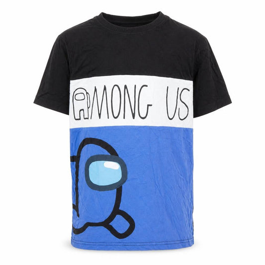 Among Us Boys T-Shirt, Black & Blue, 11-12 Years, Graphic Print