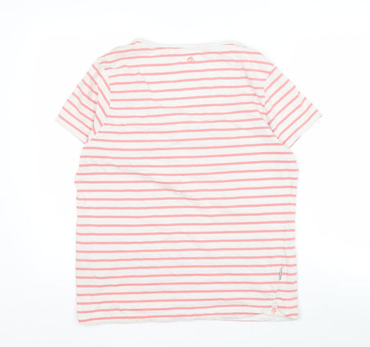 Craghoppers Women's Pink Striped T-Shirt Size 16