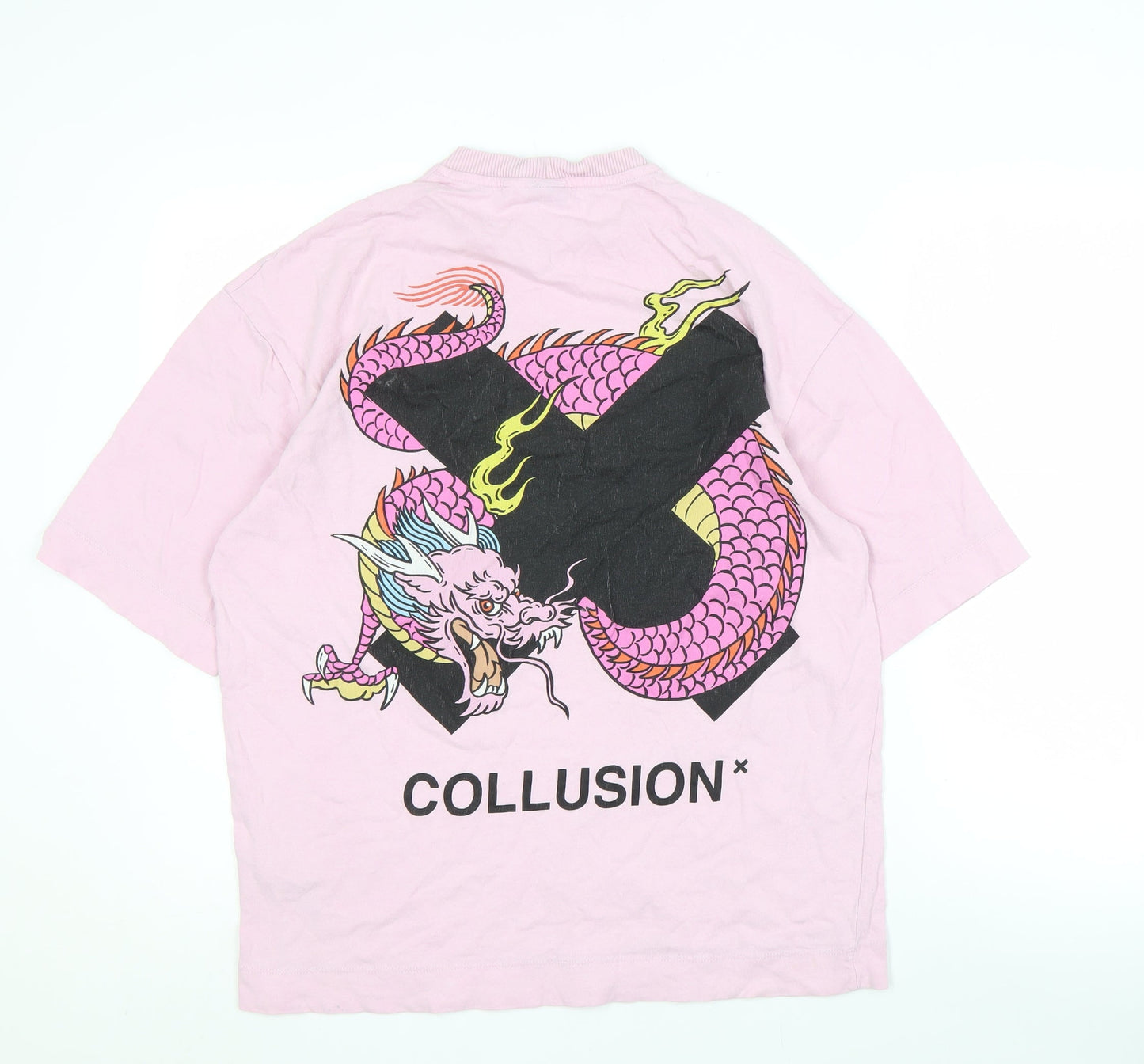 Mens UK Size 32 COLLUSION Pink  T-Shirt