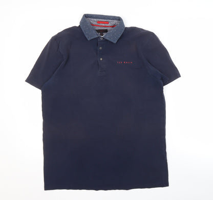 Ted Baker Men Polo Shirt Blue Golf Style M