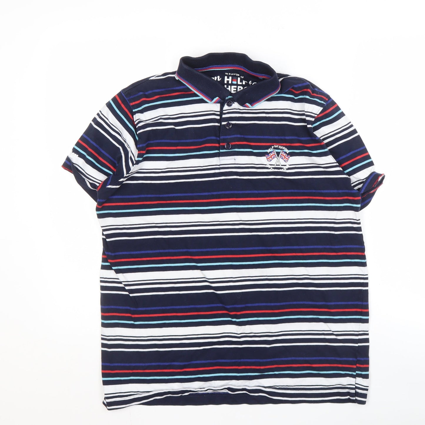Cotton Traders Men's Multicoloured M Striped Polo