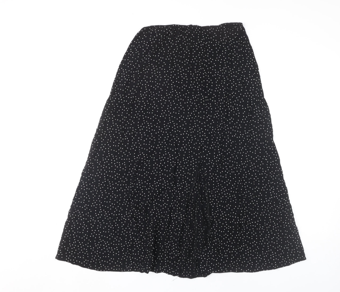 New Look Women's Black Polka Dot A-Line Midi Skirt