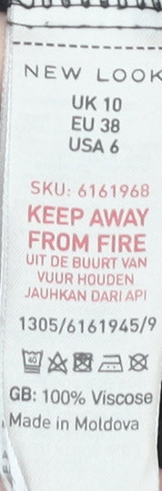 New Look Women's Black Polka Dot A-Line Midi Skirt