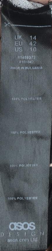 ASOS Women's Black Skirt Size 14, Polyester, New